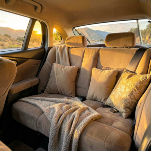 Siège arrière confortable avec coussin décoratif pour voiture