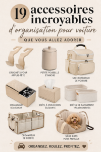 Accessoires d'organisation pour voitures sur une table