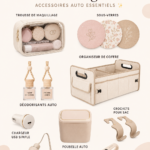 Accessoires de voiture modernes et élégants sur un tableau de bord