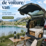 Voiture aménagée pour un road trip confortable