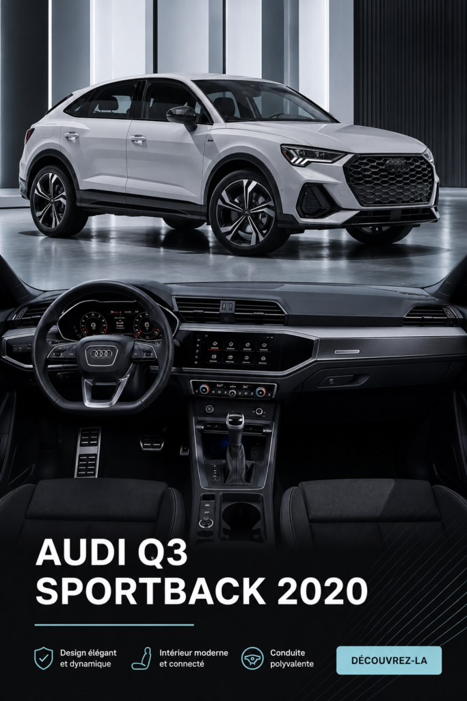 Audi Q3 Sportback 2020, SUV élégant parké en extérieur
