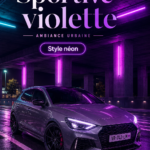 Une Audi RS3 sur la route, illustrant sa puissance et son design élégant.