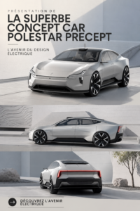 Image du concept Polestar Precept, un modèle futuriste alliant design et technologie.