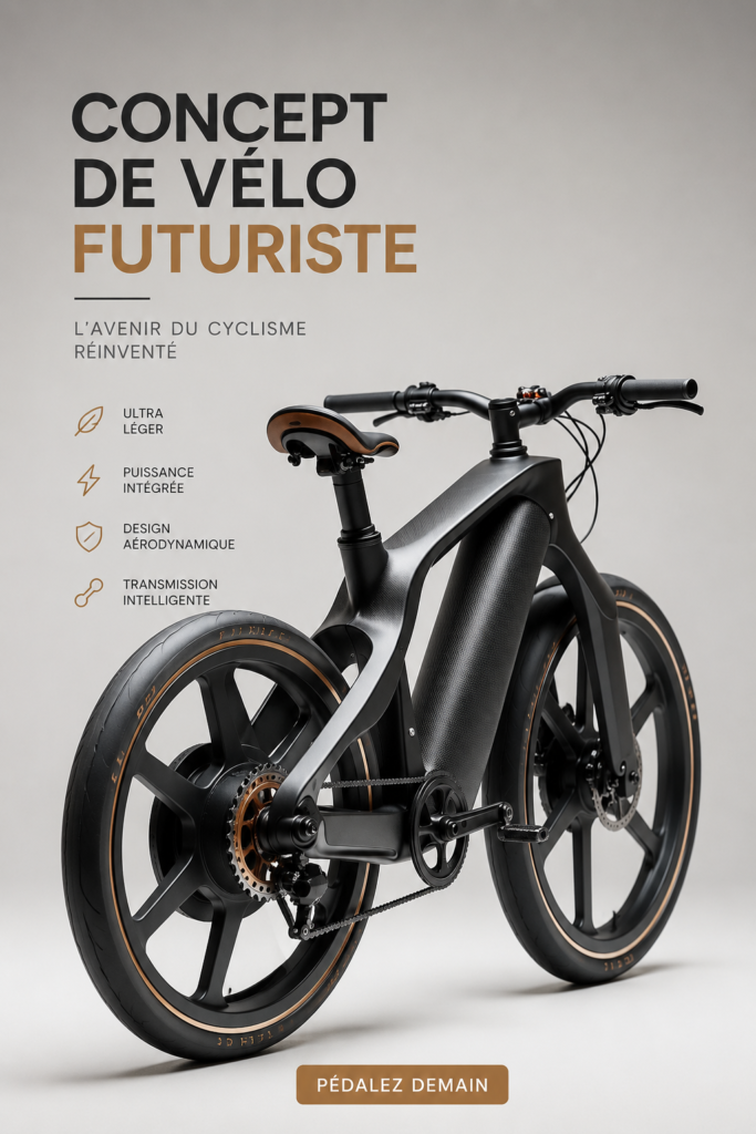Un vélo futuriste aux lignes épurées et design innovant