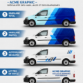 Un véhicule commercial avec un design de branding créatif, illustrant l'importance de la visibilité.