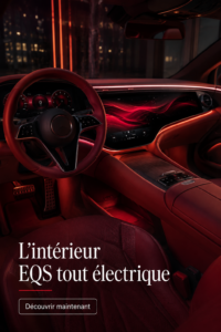 Intérieur luxueux et moderne du EQS électrique