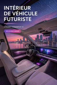 Élégant intérieur futuriste d'un véhicule avec des technologies avancées