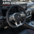 Mercedes-Benz AMG G63S en extérieur sur une route de montagne, mettant en valeur son design impressionnant.