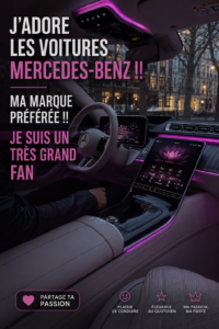 Une magnifique Mercedes-Benz glamour sur fond de ville moderne.