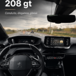 Peugeot 208 GT vue de côté, mettant en avant son design moderne et dynamique.