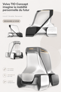 Concept TIO de Volvo illustrant une voiture futuriste pour la mobilité personnelle