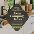 Équipement de camping Ikea installé en pleine nature, prêt pour l'aventure.