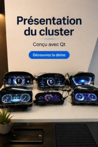 Illustration d'un système Auto.io connecté dans une voiture moderne
