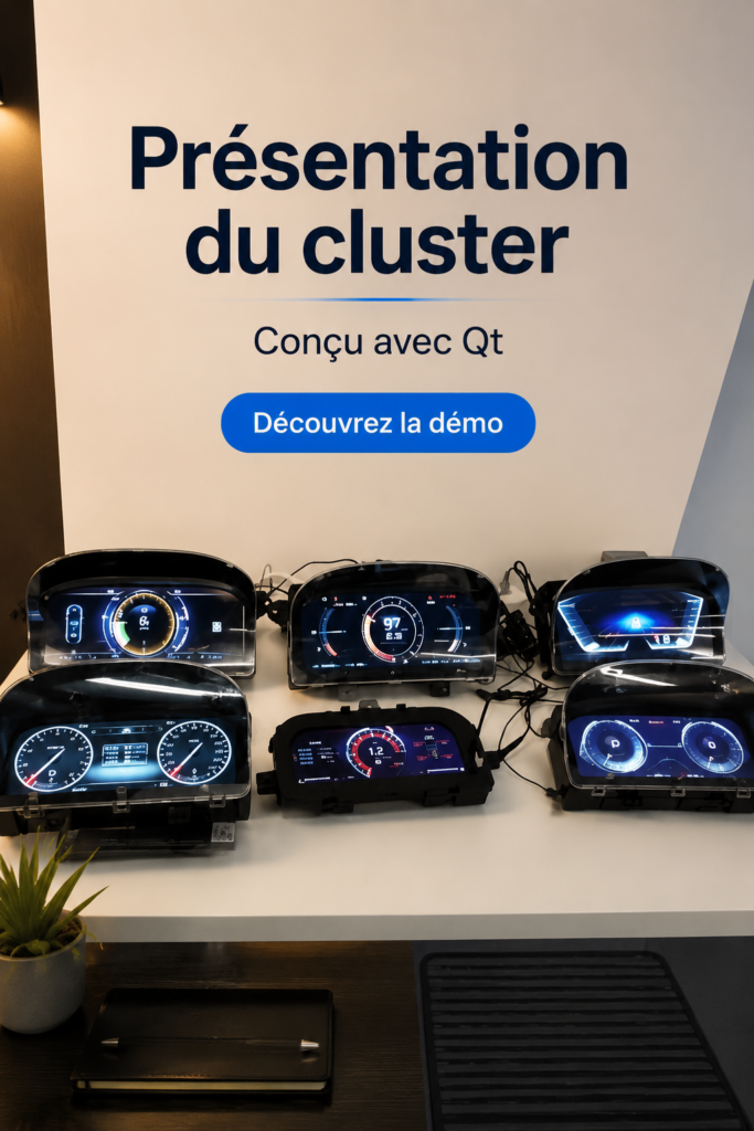 Illustration d'un système Auto.io connecté dans une voiture moderne