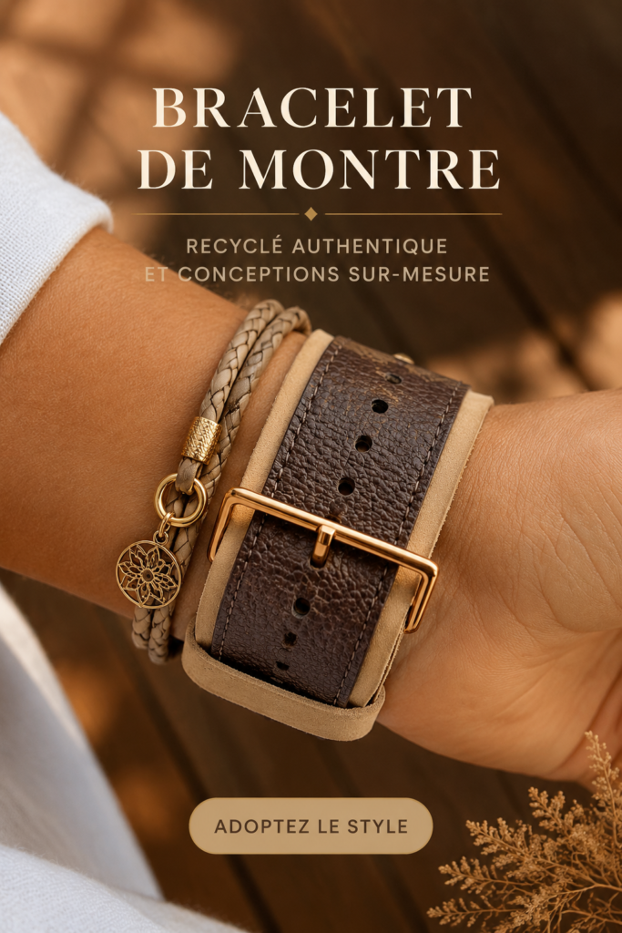 Bracelets de montre authentiques et personnalisés en cuir et tissu