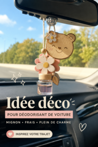 Une voiture décorée avec un parfum mignon et stylé pour une ambiance agréable