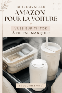 Une collection d'accessoires auto tendance disponibles sur Amazon, parfaits pour les conductrices modernes.