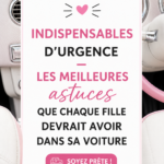 Image d'une voiture bien équipée avec des essentiels visibles.