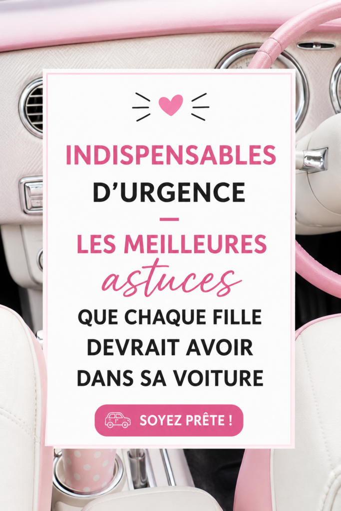 Image d'une voiture bien équipée avec des essentiels visibles.