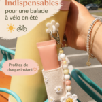 Femme profitant d'une balade à vélo au soleil d'été