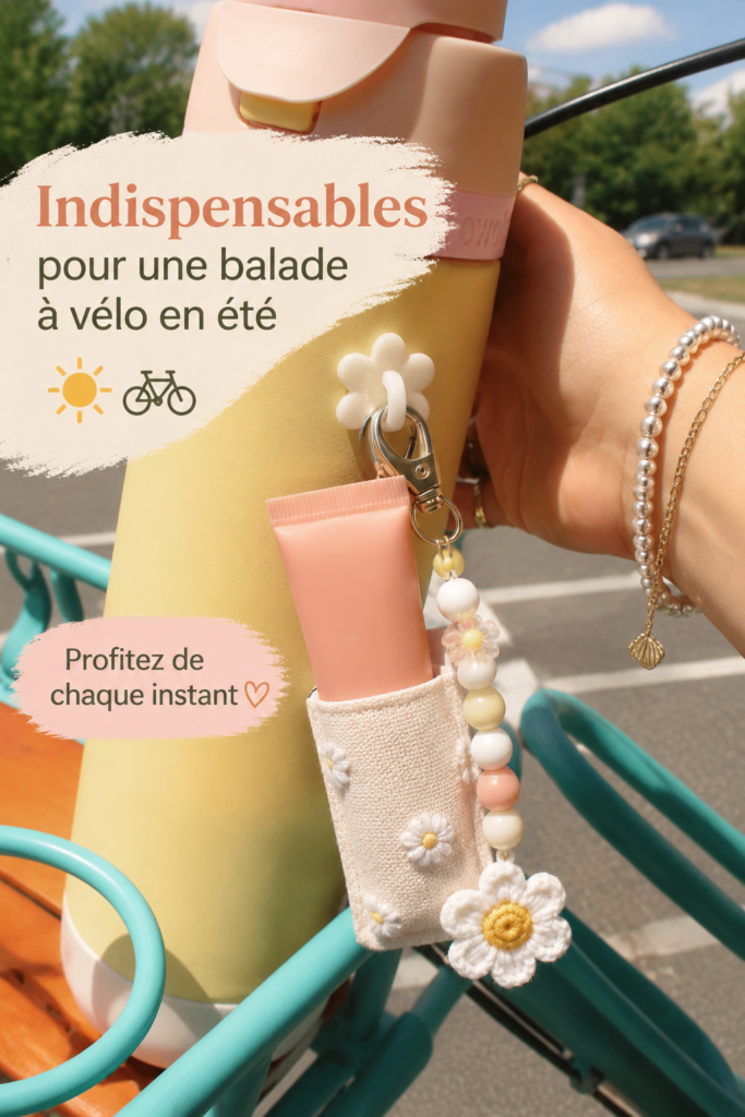 Femme profitant d'une balade à vélo au soleil d'été
