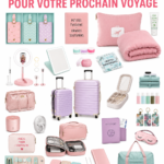 Femme souriante tenant sa valise à l'aéroport, prête pour des vacances