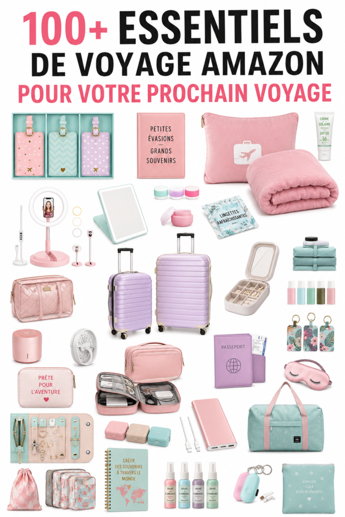 Femme souriante tenant sa valise à l'aéroport, prête pour des vacances