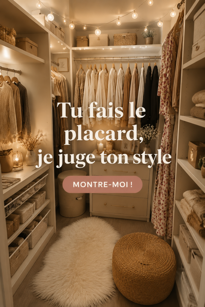 Un dressing stylé remplis de vêtements soigneusement sélectionnés