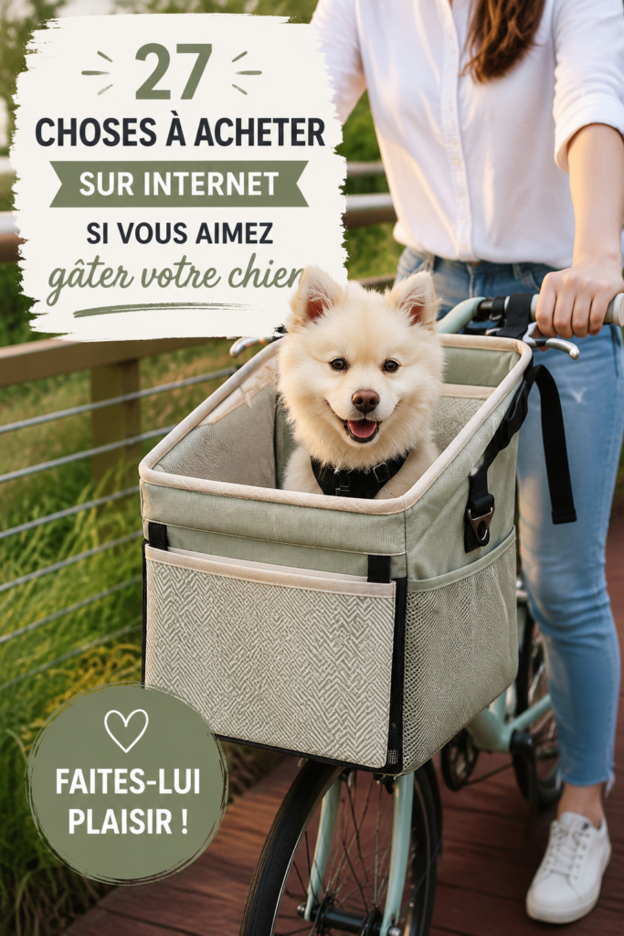 Chien heureux avec des jouets et accessoires
