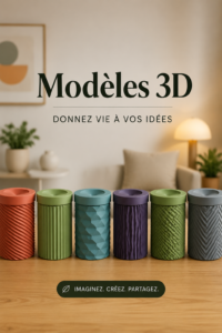 Un échantillon de modèles 3D colorés prêts à être imprimés