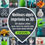 Sélection d'objets imprimés en 3D utiles et design dans un intérieur moderne