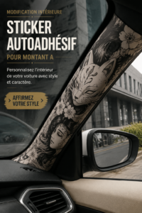 Stickers adhésifs colorés pour l'intérieur d'une voiture moderne