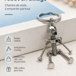Porte-clés unique et élégant accroché à un sac.