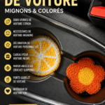 Accessoires de voiture variés sur un tableau de bord moderne