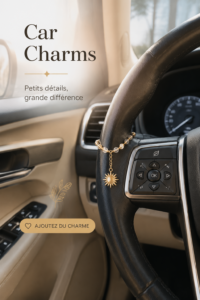 Charmes de voiture tendance exposés sur une plateforme Etsy