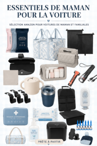 Image d'une voiture familiale confortablement équipée avec des accessoires pratiques pour mamans.