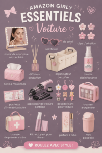 Accessoires pour voiture qui allient confort et style, adaptés aux femmes