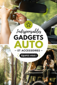 Gadgets automobiles pratiques sur un tableau de bord