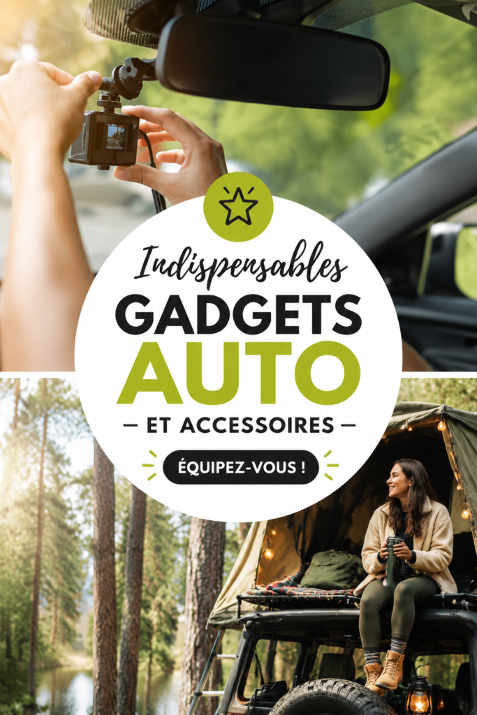 Gadgets automobiles pratiques sur un tableau de bord