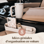 Voiture familiale bien organisée avec des accessoires de rangement pratiques