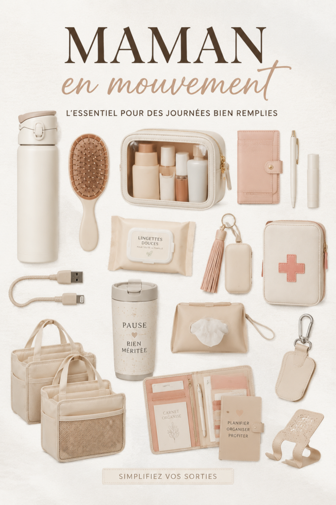 Voiture bien organisée avec des accessoires pratiques pour mamans