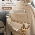 Femme utilisant un organiseur de voiture pour garder son espace rangé