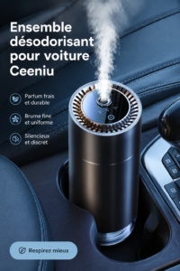 Un magnifique diffuseur de parfum pour voiture avec des senteurs apaisantes