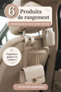 Une voiture bien rangée avec des accessoires de rangement pratiques.