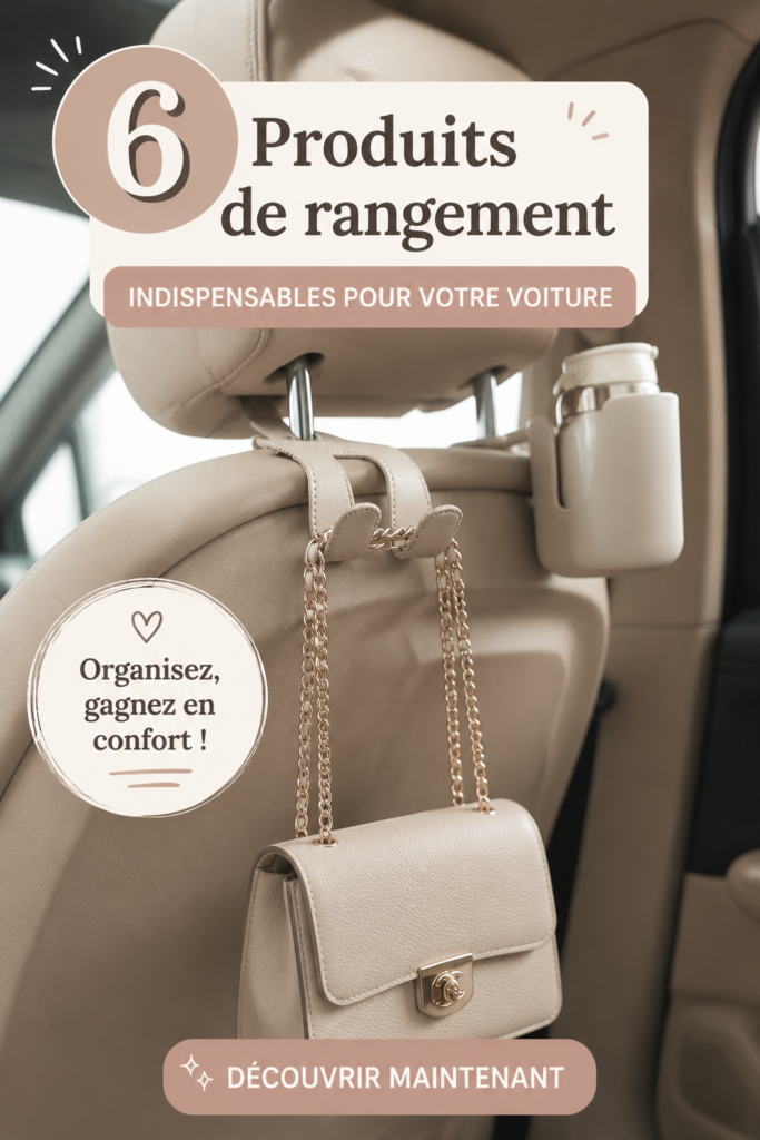 Une voiture bien rangée avec des accessoires de rangement pratiques.