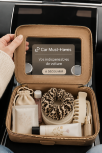 Décorations et accessoires modernes pour voiture dans un intérieur élégant.