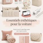 Accessoires esthétiques pour voiture sur un tableau de bord