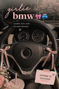 BMW modifiée avec des accessoires féminins et stylés