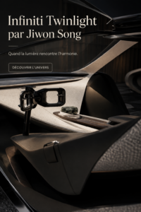 Accessoire voiture Infiniti Twinlight personnalisé dans une station-service