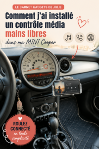 Femme conduisant une MINI Cooper avec un contrôle audio mains libres